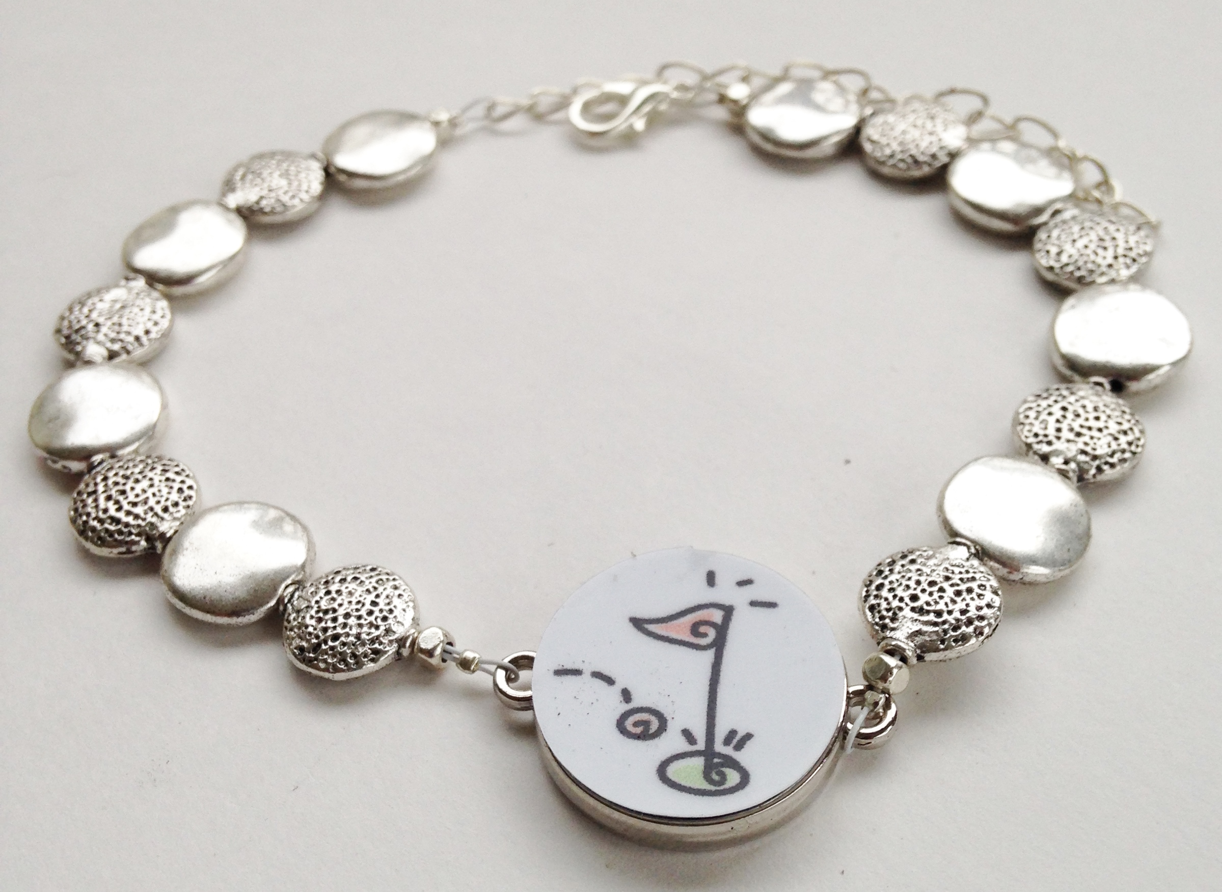 Golf Ball Coin Ball Marker Ankle Bracelet 3GC One Putt Designs