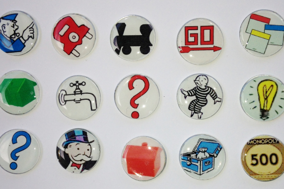 Customized Monopoly Themed Ball Markers