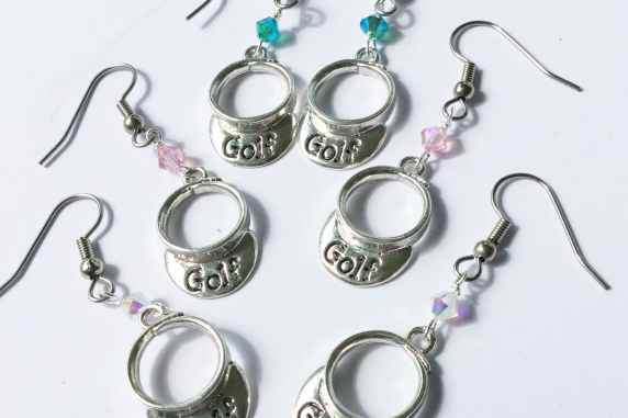 Golf Visor Earrings