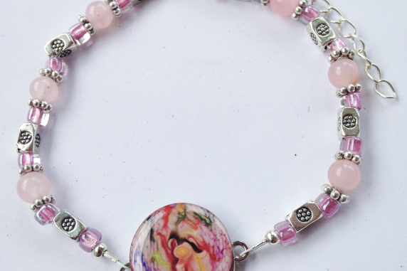Rose Quartz Ball Marker Ankle Bracelet