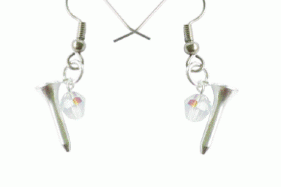 Crystal Rainbow Swarovski Crystal Ball w/Tee Earrings