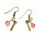 Rose - Light Pink Swarovski Crystal Ball w/Tee Earrings