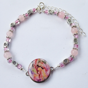 Rose Quartz Ball Marker Ankle Bracelet