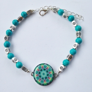 One Putt Designs Turquoise Beaded Ball Marker Ankle Bracelet