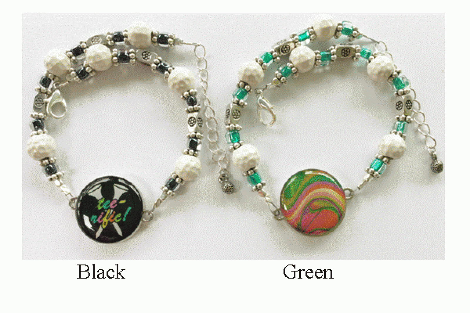 Rainbow of Colors Ball Marker Ankle Bracelet One Putt Designs